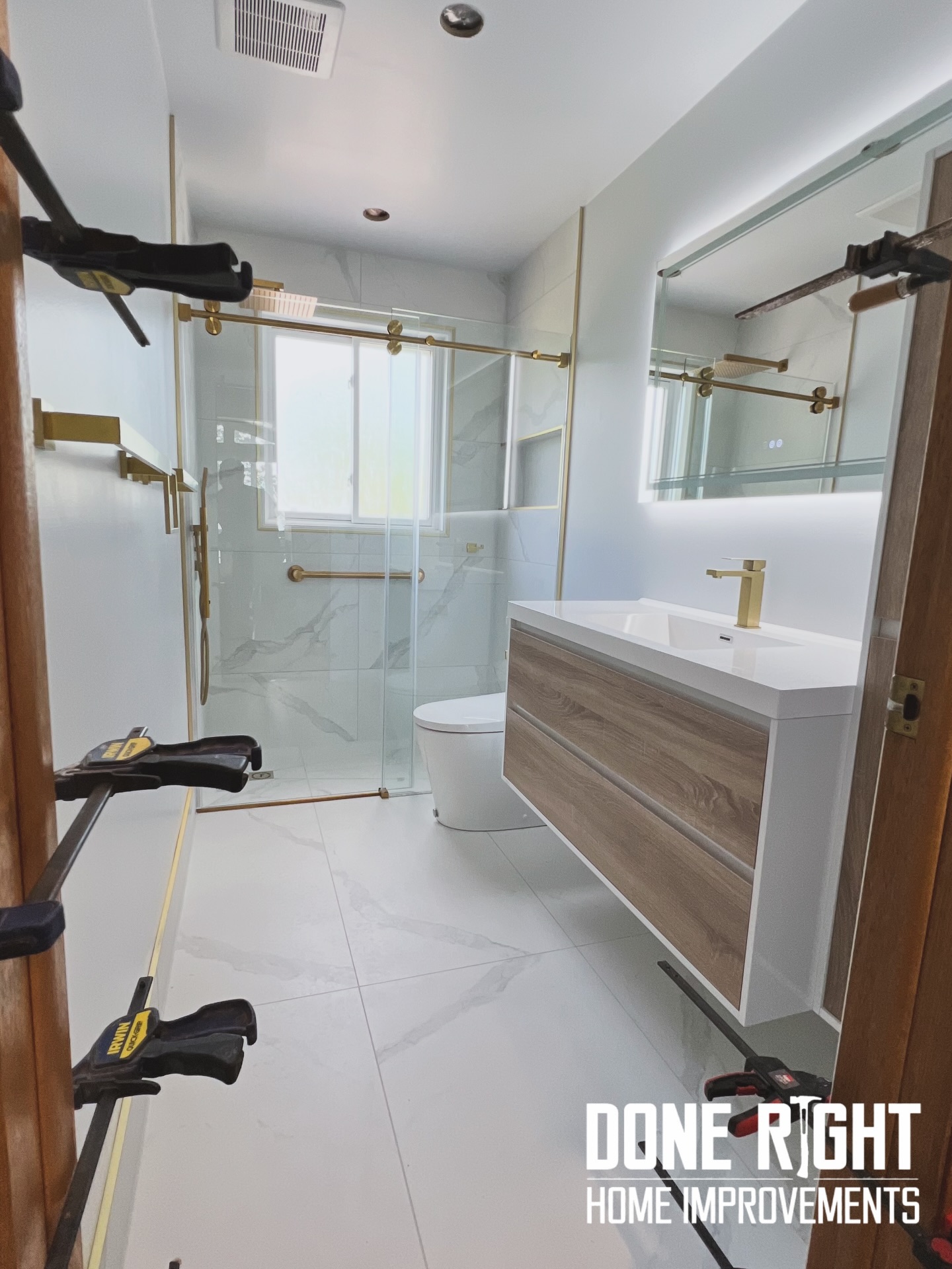 Complete bathroom renovation with modern fixtures, tile work, and updated plumbing - Done Right Home Improvements